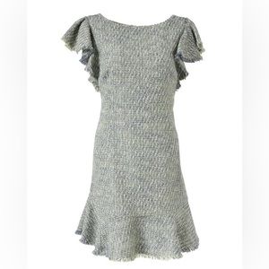 Spring tweed Santorelli brand dress. Italian Size 46 = to US size 10.